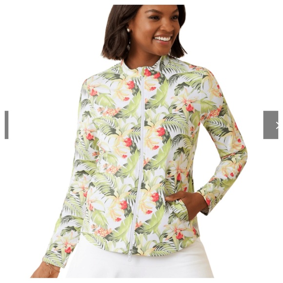 Tommy Bahama Active Aubrey IslandZone floral zip up sports Jacket - Picture 6 of 12